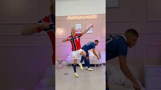 Wait... Whose Arms Are Those? #haaland #mbappe #funny #football #comedy #shorts