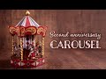 【プラバン×レジン】二周年記念 メリーゴーランド DIY 2nd anniversary Carousel [Shrink plastic x Resin]