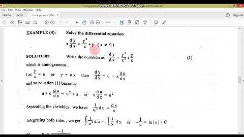 Homogeneous differential equation//ODE//M.Adnan Anwar