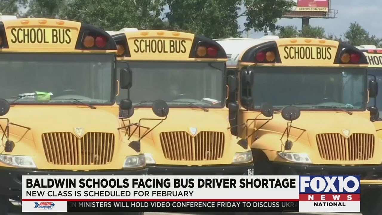Baldwin County public schools face bus driver shortage - YouTube