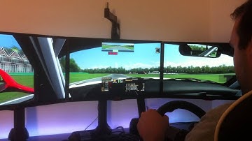 Iracing BMW Z4 GT3 VIR on a cheap triple monitor setup with G27
