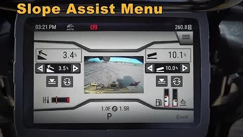 Cat® Next Gen Dozer Monitor: Slope Assist Menu