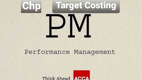 F5 Performance Management (Target Costing)