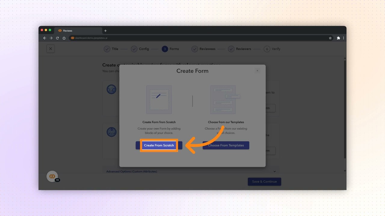 Creating Reviews with Goals
