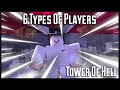 6 Types Of Tower Of Hell Players [ROBLOX]