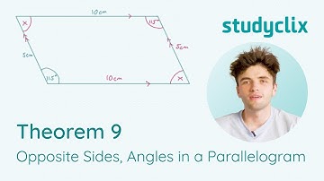 9. Maths Theorem 9: Opposite Sides, Angles in a Parallelogram; Leaving/Junior Cert Geometry Proof