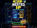 Day 31 LEARNING PYTHON– Nested If in Python 🚪🐍 #python #learnpython #pythonforbeginners