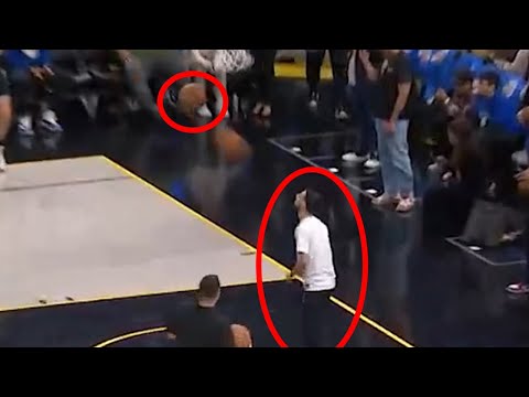 Steph Curry attempts full-court shot and drills ball boy | NBA on ESPN