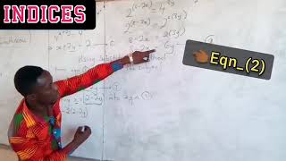 INDICES/ EXPONENTIAL EQUATION (Simultaneous equation )