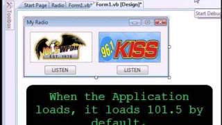 VB.NET - Make A Simple Radio Application - 2 Radio Stations - Roylyn Andrews screenshot 4