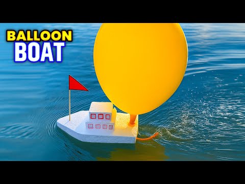 Balloon & Thermocol Boat making , how to make working boat at home