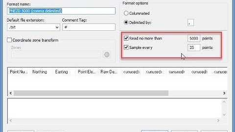How to limit the number of points inserted from an ASCII file in Civil 3D.