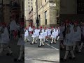 Evzones march in South Australia's ANZAC Day parade