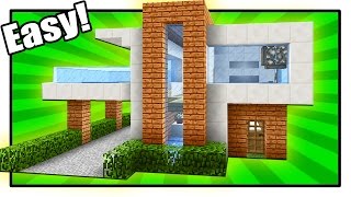 How to Build a Modern House in Minecraft - Simple & Easy Tutorial + interior