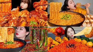 #8🤤🍜  Mukbang food ASMR korean اتحداك ما تجوع😋 موكبانغ كوري أصوات الاكل 🤤🍜