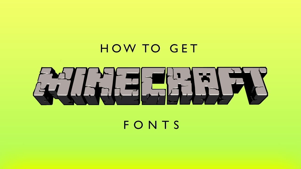 HOW TO DOWNLOAD - ADD MINECRAFT FONT