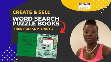 How to Create a Word Search Puzzle In Canva with ChatGPT For Amazon KDP - (Part 2) Cover  Design.