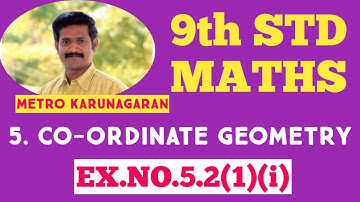 9th Std Maths Ex.5.2(1)(i) Find the distance between (1,2) and (4,3)