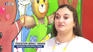 Sara Rhodes receives the February 2025 Education Impact Award