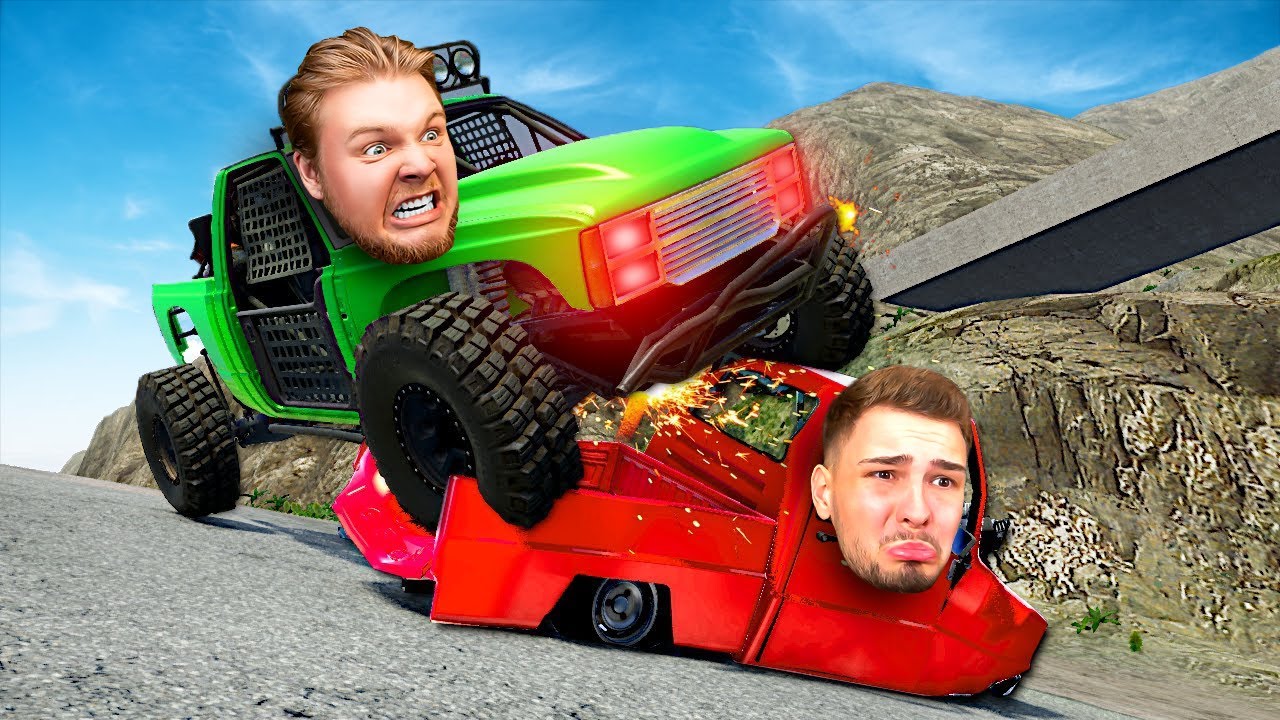 BRUTALES DOWNHILL RENNEN geht SCHIEF! (BeamNG Mods mit @Brox)