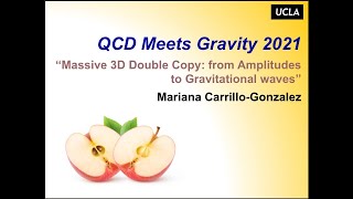 Mariana Carrillo-Gonzalez, "Massive 3D Double Copy: from Amplitudes to Gravitational waves”