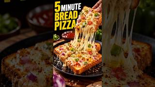 Easy Bread Pizza Recipe #EasySnacks #FoodShorts #CookingReels #HomemadePizza