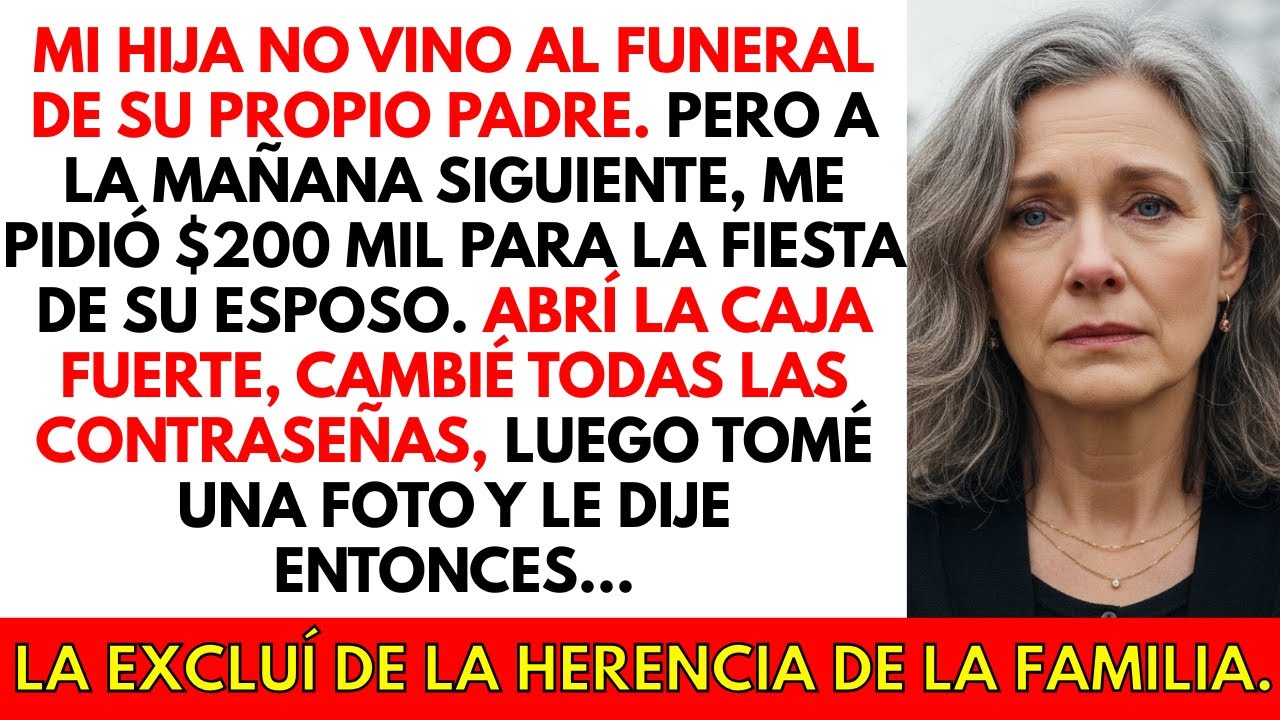 Mi HIJA no apareció en el funeral de su padre, pero pidió $200 mil para el cumpleaños de su esposo..