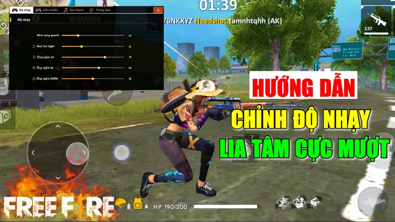 Free Fire | Hướng Dẫn Chỉnh Độ Nhạy Siêu Chuẩn, Lia Tâm Cực Mượt | Lão Gió