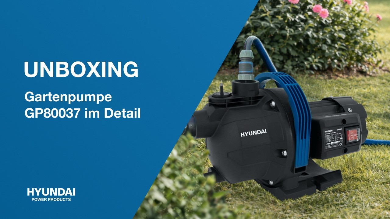Unboxing-Video zur HYUNDAI Gartenpumpe GP80037