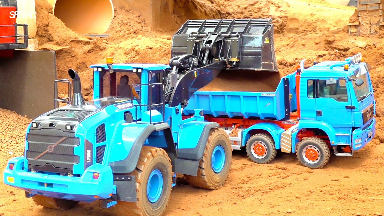 SUPER LONG RC CONSTRUCTION WORLD MOMENTS / RC VOLVO WHEEL LOADER / SCALEART RC TRUCKS /