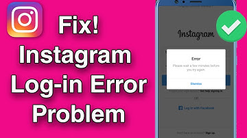 Instagram Login Error Problem | Instagram Please wait a few minutes before you try again 😭😭