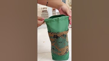 Túi vải canvas hoạ tiết Xanh lá Camo độc lạ, đựng bình giữ nhiệt tiện lợi