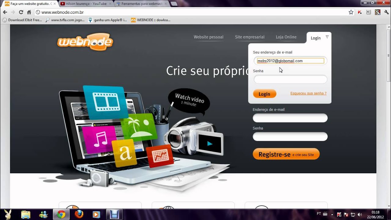 como colocar o seu site nas pesquisas do google 2012 - YouTube