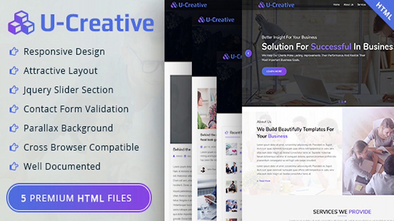 U-Creative Business and Corporate HTML Template | Themeforest Website ...