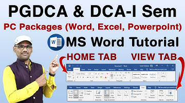 Class-2- MS Word Tutorial | MS Word HOME TAB | MS Word View Tab in Hindi By Arvind