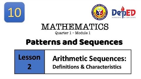 Mathematics 10 - Lesson 2 - Generating Patterns