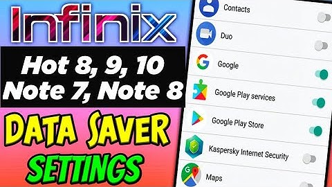 How To Save Data On Infinix Hot 8, Hot 9, Hot 10, Note 7 and Note 8 | Infinix Data Saver Settings