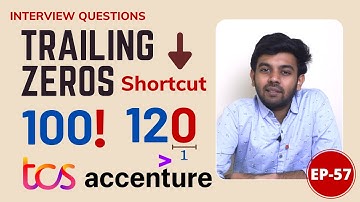 Accenture-TCS Coding Question | Trailing Zeros in a Factorial | Daily Dose-57 | English | code io