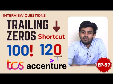 Accenture-TCS Coding Question | Trailing Zeros in a Factorial | Daily Dose-57 | English | code io