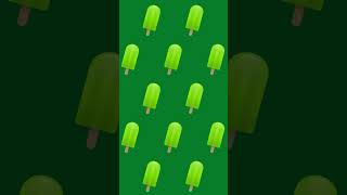 Ice Lolly Popsicles Green Background Moving Animation 1