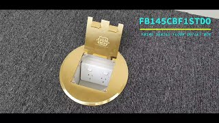 Floor Outlet Box 1 Standard DGPO Brass Round Flush 145 Series video