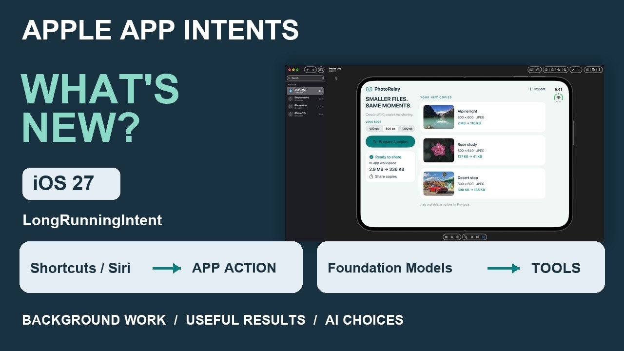 App Intents in iOS 27: Background Work, Shortcuts & AI