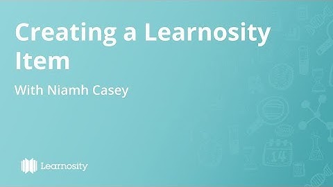 Creating a Learnosity Item