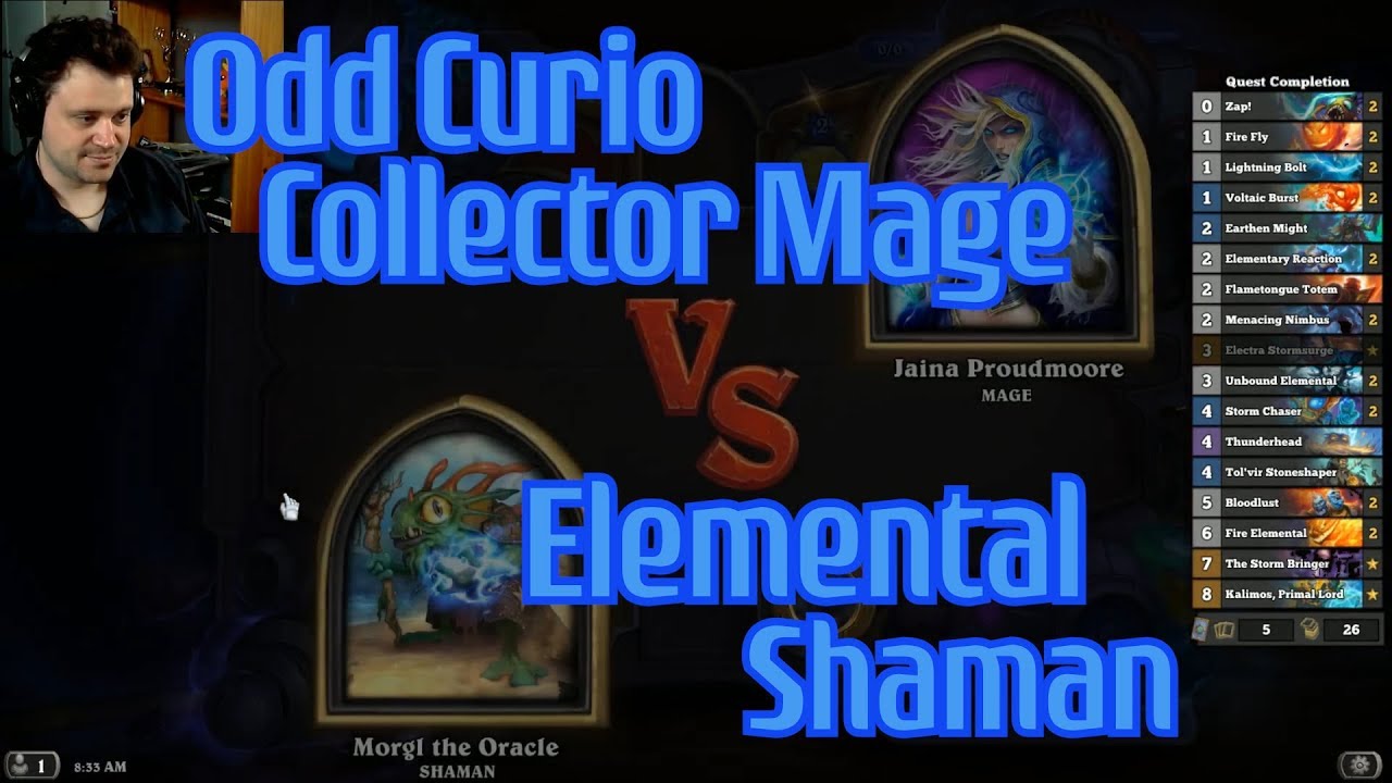 Elemental Shaman vs Odd Curio Collector Mage - Hearthstone