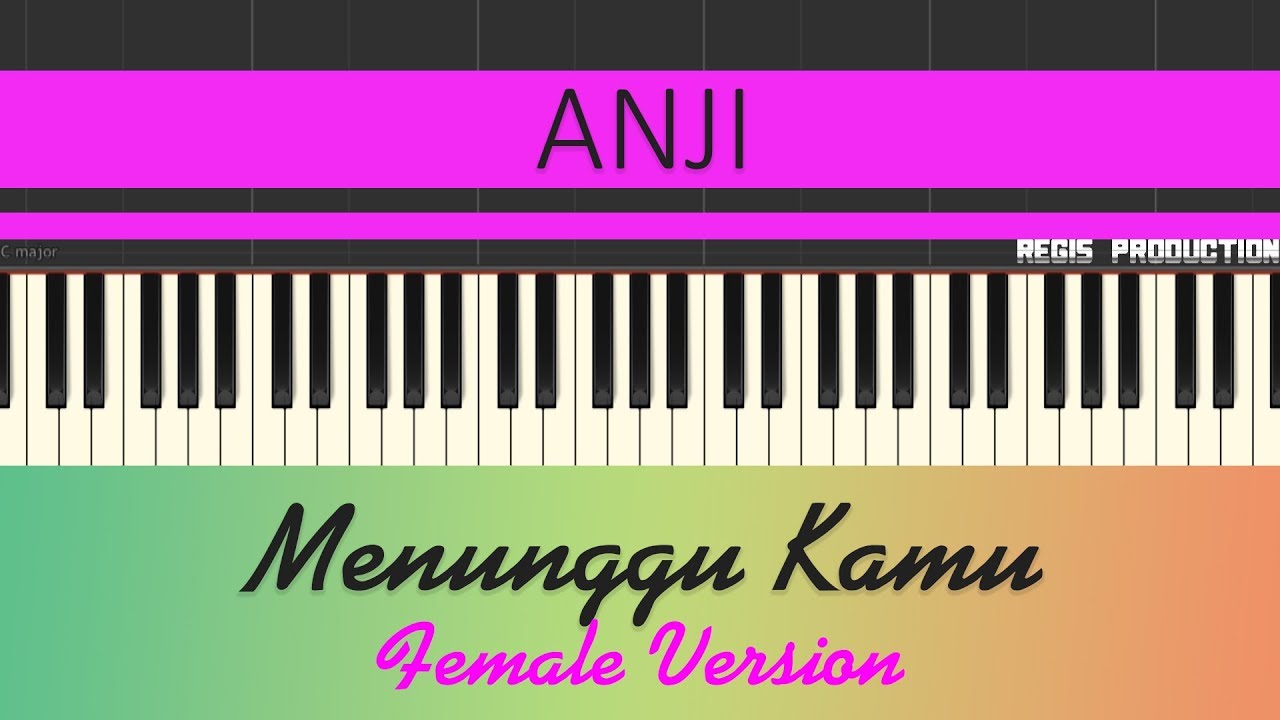 Anji - Menunggu Kamu FEMALE (Karaoke Acoustic) by regis - YouTube