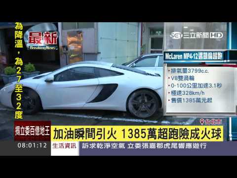 加油站凌晨冒火　苦主是千萬「麥拉倫」│三立新聞台