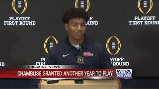 Judge sides with Ole Miss quarterback Trinidad Chambliss, giving him another year in Oxford