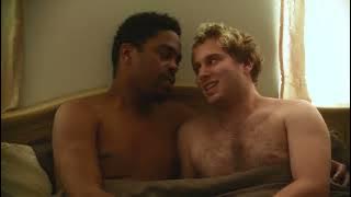 gay couple kissing naked in the bed (white and black people)!!!