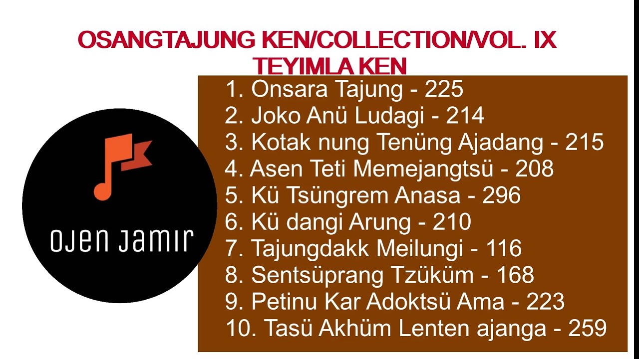 Ao Christian Hymns/OsangTajung Ken/Vol. IX/OjenJamir