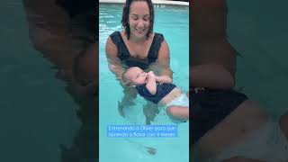 Enseñando A Mi Bebé De 4 Meses A Flotar.